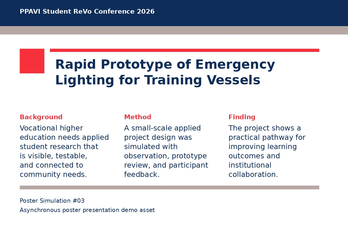 Rapid Prototype of Emergency Lighting for Training Vessels